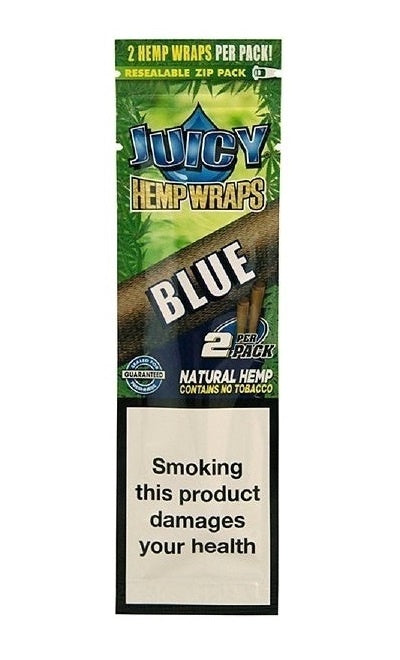 Juicy Jay HEMP Blunt Wraps BLUE (25 x 2 packs)