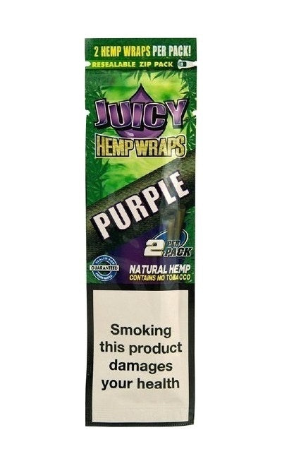 Juicy Jay HEMP Blunt Wraps PURPLE  (25 x 2 packs)