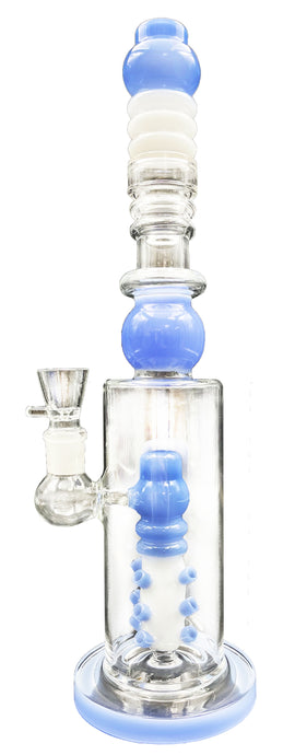Glass TwoTone Percolator Bong with Cool Touch Handle on188mm Grind Glass Bowl36cm (H) 188mm