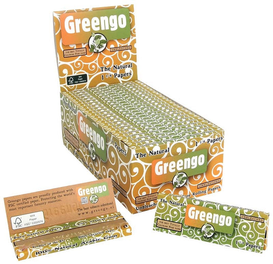 GREENGO Natural Unbleached King Slim Papers (50 per box)