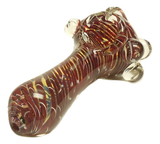 Coloured Glass Pipe 3 No 606 Knobbly