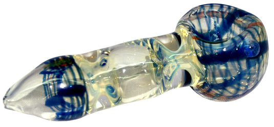 Coloured Glass Pipe 3 (Blue Striped)