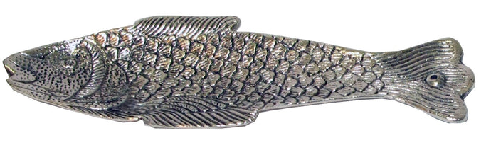 White Metal Incense Stand  Fish Design
