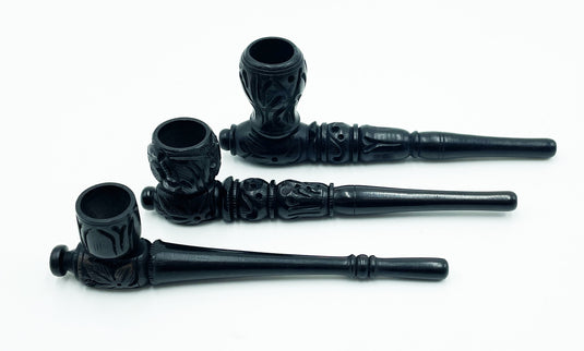 4 Wooden Pipe with Bowl (BLACK WOOD)