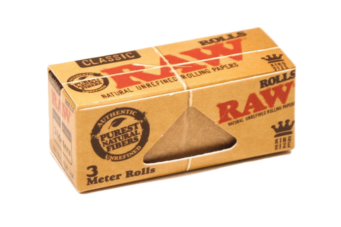 Raw Natural Unbleached 3m Rolls (Box of 12 Packs)