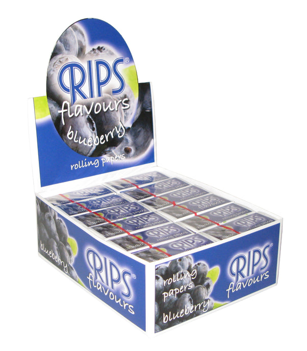 Blueberry Flavour Rips Rolling Papers (Box of 24 Packs)